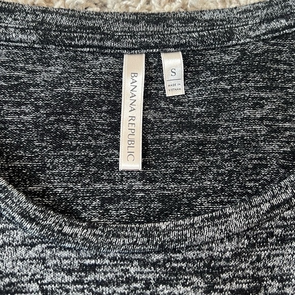 Banana Republic Scoop Neck Long Sleeve Pullover Heather Gray Top Women’s Small - Picture 4 of 6